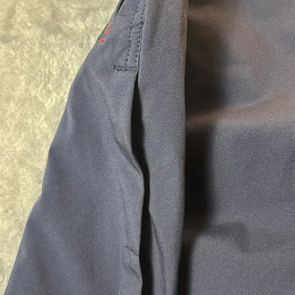 Lululemon Navy Wide Leg Comfortable Pants Zippered Vent Track Pants Size Large